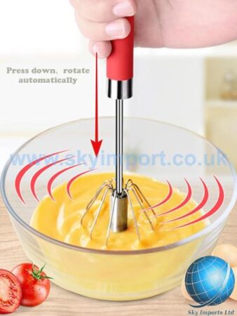 non-slip)Semi-automatic Mixer Egg Beater Manual Self Turning